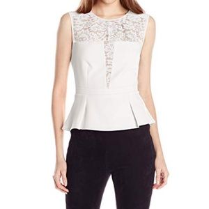 Bcbg Maxazria Lace Off white top